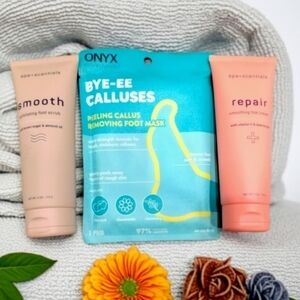 Onyx Foot Care Trio with Blue and Pink Packaging